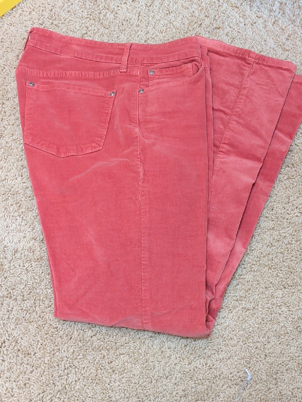 NYDJ Straight Orange Corduroy Pants 6
